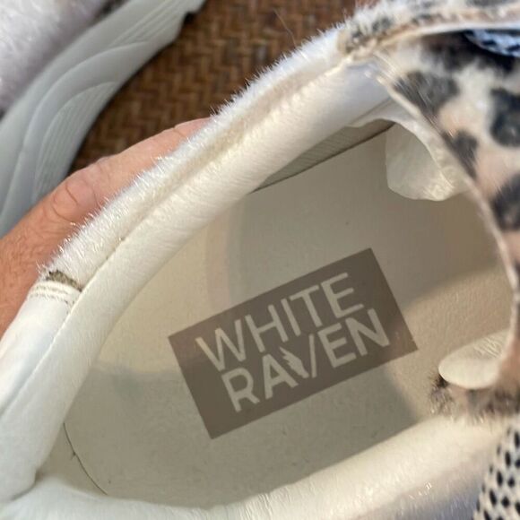 White Raven Loyal leopard print platform sneaker 6 - Picture 9 of 13